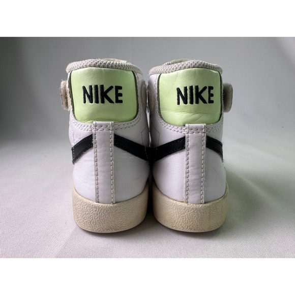 Nike Blazer Mid 77 TD White Black Volt DA4087-109 Toddler Size 11C Retro Sneaker - Picture 6 of 13